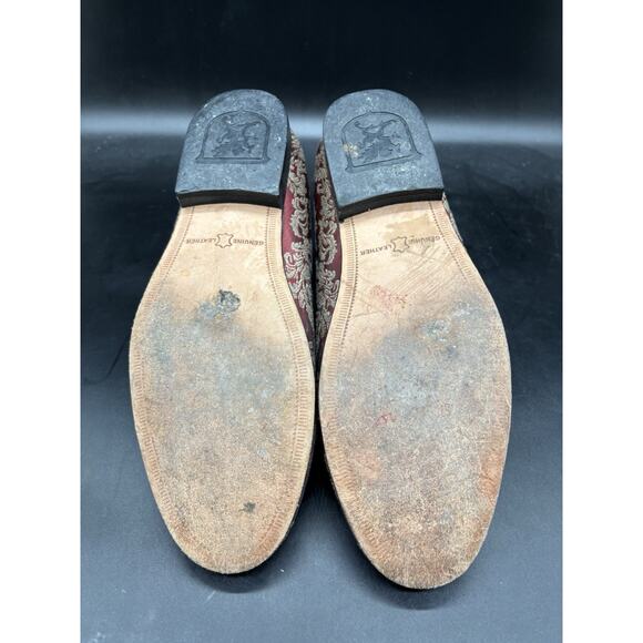 Stacy Adams Valet Slip on Smoking Loafer Mens Size 8 Red Gold Paisley main image 6